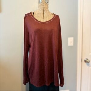 Vince Women’s Sz M Hi Lo Hem Glimmering Metallic Trim Super Soft Flowing Tunic